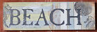 Rustic  Wood  " Beach "   Wall  Plaque    Brand  New      Last One Left