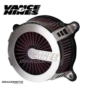 Air Filter Vance & Hines V02 CF L-ST FL 70366 Harley Davidson Silver - Picture 1 of 4