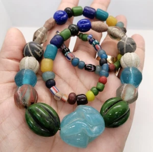Lovely, antique African glass, beads necklace, rare necklace - Picture 1 of 5