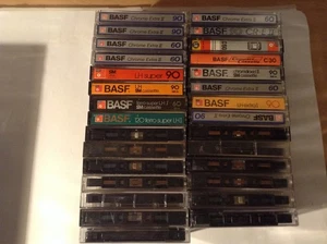JOB LOT ..BASF CASSETTES...X 29 TOTAL.  ALL USED..ALL TYPES - Picture 1 of 3