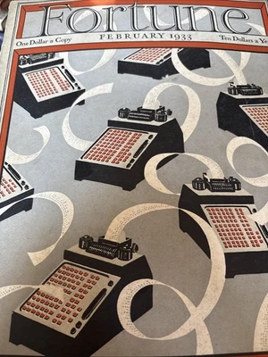 Fortune Magazine February 1933 Cigar Band Industrial Detroit Boston Diego Rivera - Image 1 of 4