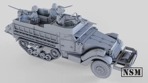 WWII US M3A2 Halftrack with Crew Various Scales Historical Wargaming - Picture 1 of 10