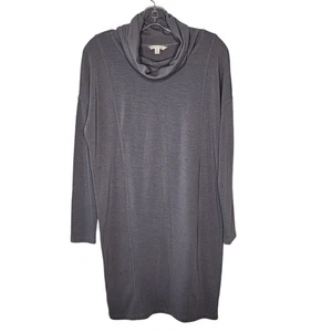 CAbi grau Wasserfallausschnitt Langarm Stretch Strickkleid Small - Bild 1 von 5