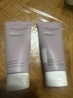 Living Proof Restore Shampoo and Conditioner travel size 2 oz. of each - Image 1 of 3
