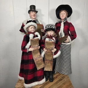 Vintage Weihnachtslieder Familie Keramik Weihnachtsdeko Karoling - Bild 1 von 9