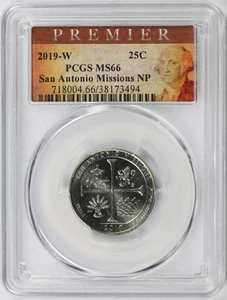 2019-W 25c San Antonio Missions NP Quarter PCGS MS66 Premier - Picture 1 of 4