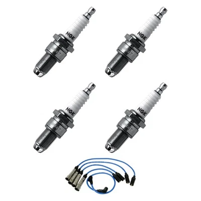 For Volkswagen Jetta 84-92 NGK Spark Plug Wire & Spark Plug Kit Foto 1 de 4