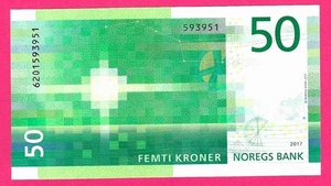 NORWAY 50 Kroner 2017 p53 UNC (TK 18 628) - Picture 1 of 2