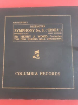 Beethoven symphony No. 3. (EROICA)  Album 7 Records RPM 80 , 1937/Sir Henry Wood - Image 1 of 4