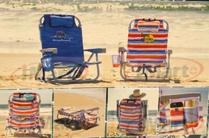 Tommy Bahama 2 x Backpack Cooler Chairs Storage Pockets Beach Pool Camping - Picture 1 of 1