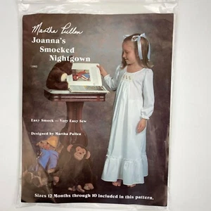 Martha Pullen Joannas Smocked Nightgown Pattern Size 12 Mos to Girls 10 Uncut - Picture 1 of 7