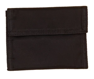 Black/Grey Bifold Hook and Loop Secure Wallet with Credit card and Cash slots - Picture 1 of 6