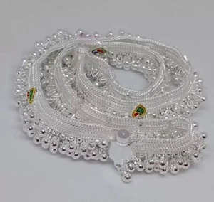 Anklet Women's Silver Plated Ankle Chain Indian Anklets Wedding Bracelet Payal - Picture 1 of 4