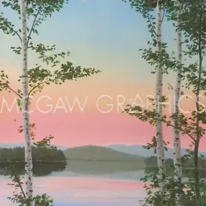 Cooper Sunset Birches Elissa Gore Kunstdruck 12x12 - Bild 1 von 1
