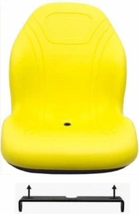 John Deere gelber Sitz mit Halterung, Armlehnen und Schalter ersetzt AM879503 - Bild 1 von 12