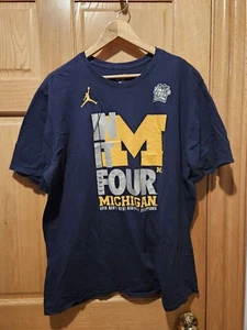 Jordan NCAA Michigan Wolverines 2018 Final Four Basketball T- Shirt Mens 2XL - Picture 1 of 3
