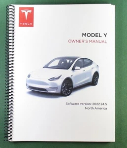 Tesla Model Y Owner's Manual: V 2022.24.5  - Full Color - 277 Pages - Picture 1 of 1