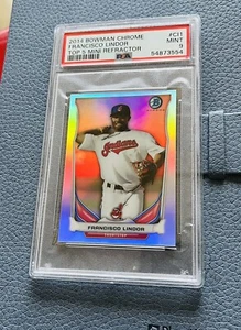 Francisco Lindor 2014 Bowman Chrome Top 5 Mini Refractor (RC) #CL1 PSA 9 (POP 4) - Picture 1 of 3