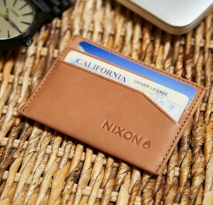 BRAND NEW MENS NIXON LEATHER RFID CARD WALLET - Picture 1 of 7