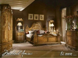 AICO by Michael Amini Venetian 5PC queen size bedroom set - Picture 1 of 8