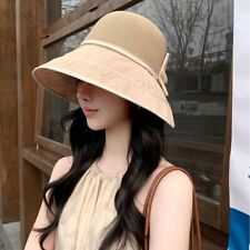 Women Sun Visor Hat Bucket Hat Wide Brim UV Protection Summer Beach Travel Cap