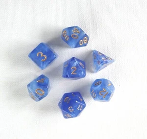 Precious Dados Set 7 Juegos de Rol Estilo Gema Poliédrica DND RPG D20 - Imagen 1 de 18