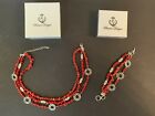 Premier Designs Southwestern Set ~ Coral Silvertone Necklace & Bracelet 
