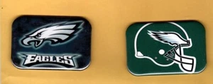 PHILADELPHIA EAGLES LOGO 2 MAGNETS OR , PINBACK 2"X3" W/ ROUNDED CORNER - Picture 1 of 5