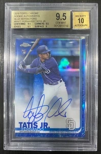 Fernando Tatis Jr 2019 Topps Chrome ROOKIE Auto BLUE Ref #/150 RC BGS 9.5 AU 10 - Picture 1 of 2