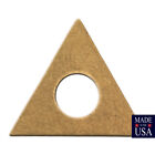 Center Cutout Raw Brass Flat Triangle Charms Drops 17mm (6) mtl479A