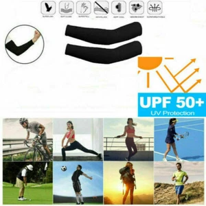 1 Paio Manicotti Raffreddamento Braccio Copertura Protezione Solare UV Sport Outdoor per Uomo Donna - Foto 1 di 11