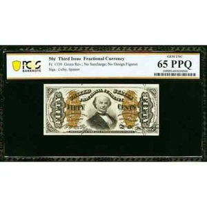 United States 50 Cents 1863 Fr#1339 Fractional Currency PCGS 65 Gem UNC PPQ - Picture 1 of 2