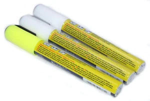 Kreidemarker 5mm 2 x weiß + 1 x gelb Marker Permanentmarker Filzstift Filzmarker - Picture 1 of 1