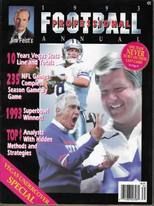 Jim Feist's Professional Football Annual 1993 Troy Aikman Jimmy Johnson Dallas - Picture 1 of 2