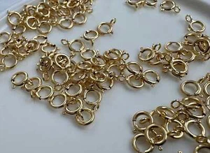 20 pcs- 5mm Spring Ring with Closed Ring Yellow Gold Filled 14K (P2663) - Picture 1 of 9