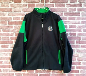🔥 North Dakota Fighting Sioux Reebok Full Zip Fleece Black Jacket Men's Large L - Picture 1 of 5