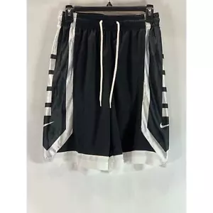 NIKE Men's Black/White Dri-Fit Drawstring Pull-On Elite Basketball Shorts SZ S - Picture 1 of 14