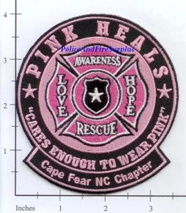 North Carolina - Cape Fear Breast Cancer Awareness EMS NC Fire Dept Patch Pink - Picture 1 of 1