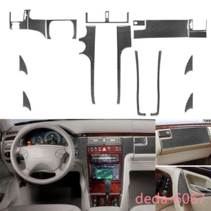 16Pcs Carbon Fiber Interior Full Set Decor Trim For Benz E-Class W210 1996-2002 - Picture 1 of 12