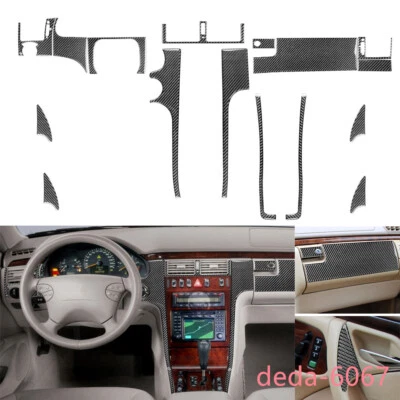 16Pcs Carbon Fiber Interior Full Set Decor Trim For Benz E-Class W210 1996-2002 - Image 1 of 4