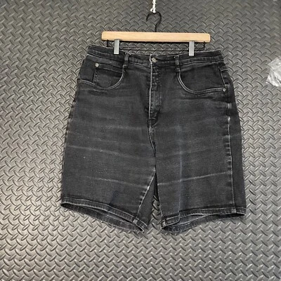 Pantalones cortos de mezclilla negros vintage Y2K Venezia para mujer talla 18 ropa informal Foto 1 de 4