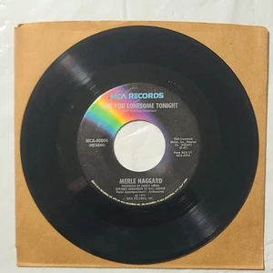 Merle Haggard~ Are You Lonesome Tonight/ From Graceland To The Promised Land 45 - Picture 1 of 4