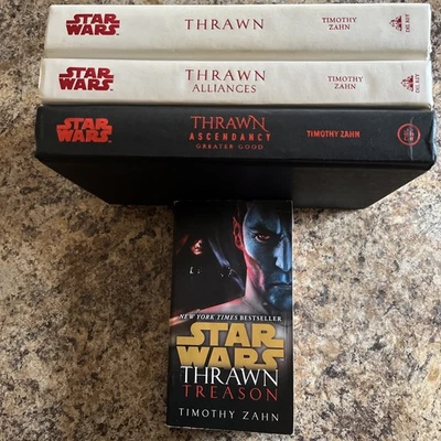 Lote de 4 libros de tapa dura/tapa de Timothy Zahn Star Wars Thrawn Foto 1 de 3
