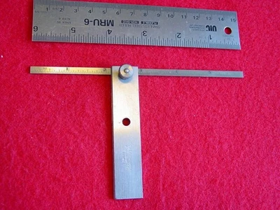 L.S. STARRET Nº Medidor de profundidad 46, regla de 6", n.º 330, Templado Nº 10, regla de acero. Foto 1 de 3