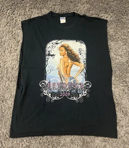 BEYONCE I Am Sasha Fierce 2009 Tour Black Concert TShirt Size XL CUT SLEEVES - Picture 1 of 7