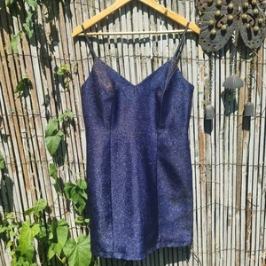 Topshop Mini Dress Womens UK 12 Purple All Over Glitter Sparkle Shimmer Party - Picture 1 of 10