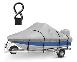 Cubierta de barco con consola central 1200D con hebilla de metal ajustable 16'-18,5', Heavy Du - Imagen 1 de 8