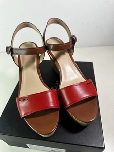 Sandalias de cuña Coach Fran Mat pantorrilla/estera pantorrilla talla 11B - Imagen 1 de 10