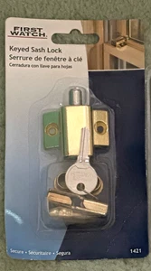 NUEVO Primer Reloj Ventana Seguridad Llave Marco Cerradura 1421 Latón! - Imagen 1 de 1