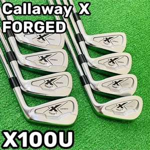 CALLAWAY X FORGED 8pcs Lefty Iron Set 8clubs 3-9,Pw RIFLE PROJECT X Flex 5.0 - Picture 1 of 10